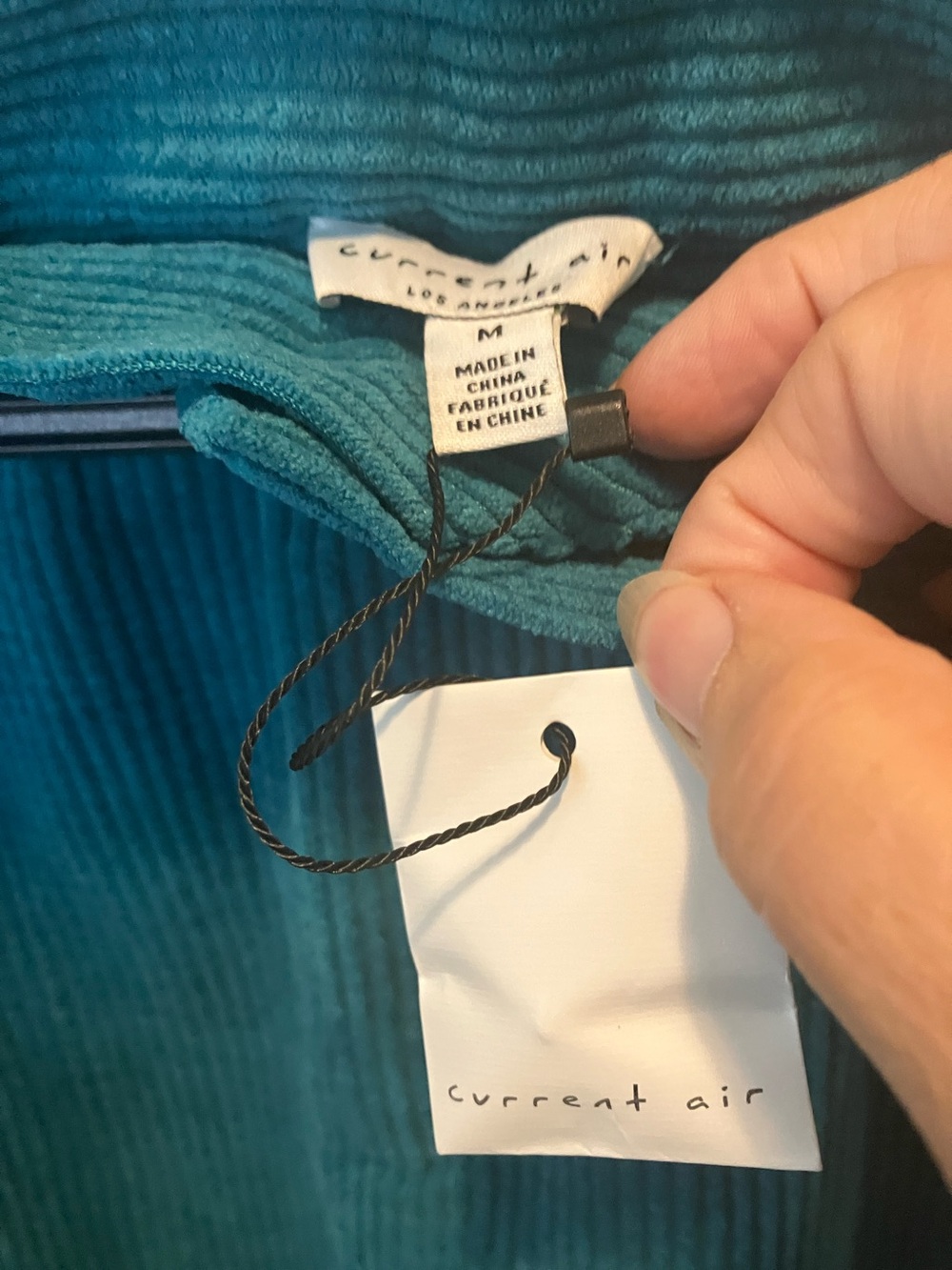 Current Air Teal Wide-Leg Corduroy Pants - Picture 3 of 6